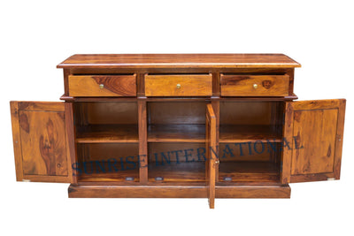 buy solid sheesham wood wooden sideboard cabinet crockery unit online with best designs in India at cheap price - www.thetimberguy.com