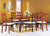 Ethnic Design Wooden Dining table with 4 chair & 2 Arm chair set