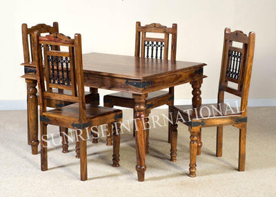 dining table sets, wooden dining table set designs online, Buy solid wood dining table chair sets, sheesham wood dining table set designs in India - www.thetimberguy.com