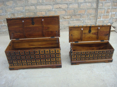 buy solid sheesham wood wooden trunk blanket box online with best designs in India at cheap price - www.thetimberguy.com