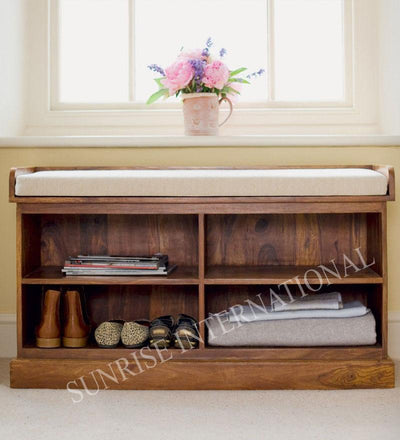 buy solid sheesham wood wooden shoe rack cabinet online with best designs in India at cheap price - www.thetimberguy.com