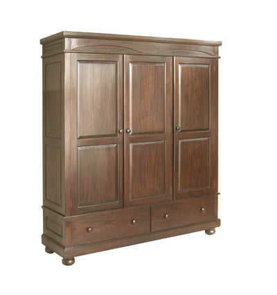 best solid wood 3 door wardrobe design online
