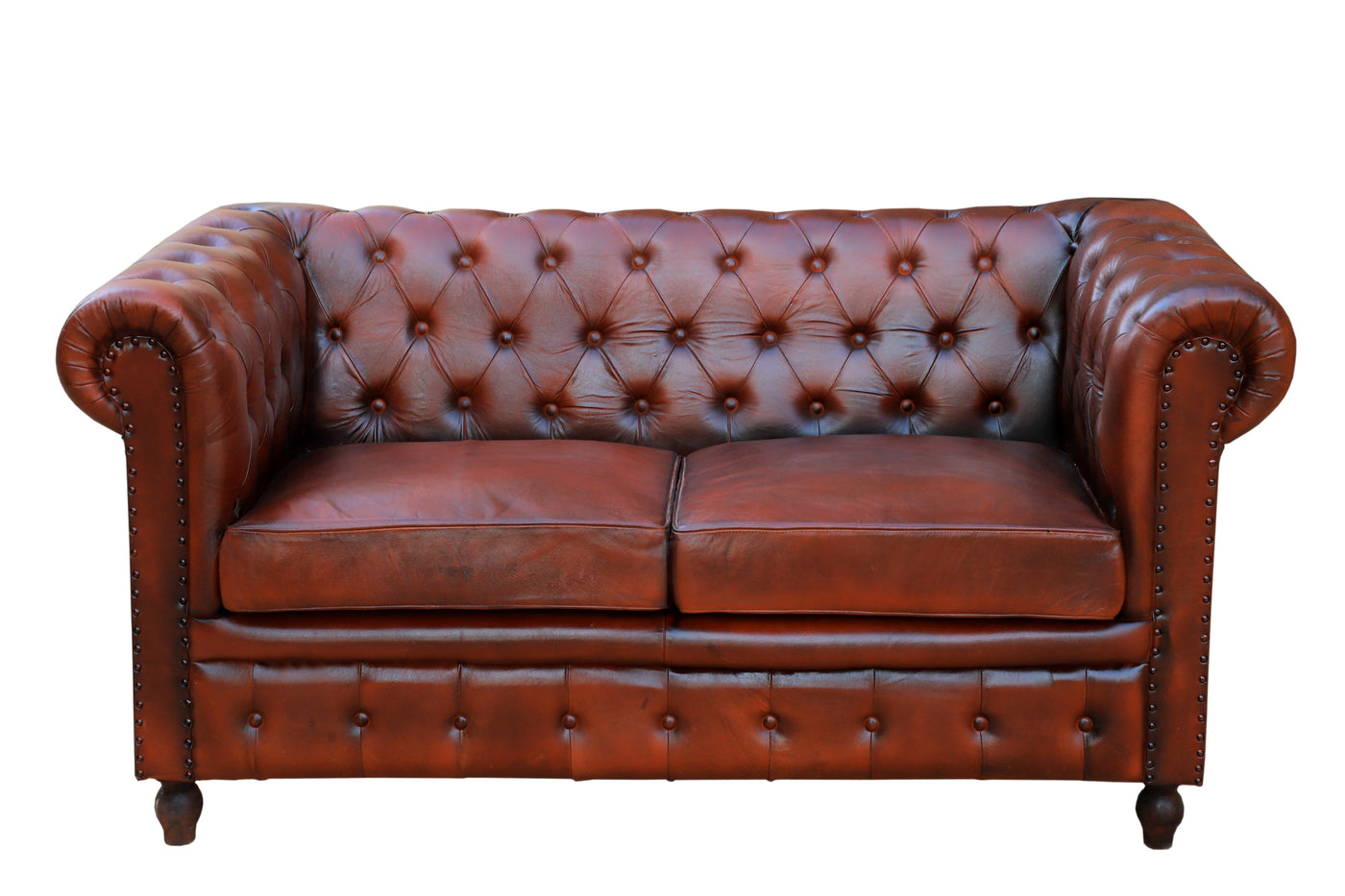 LIVING ROOM FURNITURE - Designer Genuine Leather chesterfield sofa set (choose your combination)