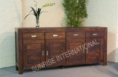 buy solid sheesham wood wooden sideboard cabinet crockery unit online with best designs in India at cheap price - www.thetimberguy.com