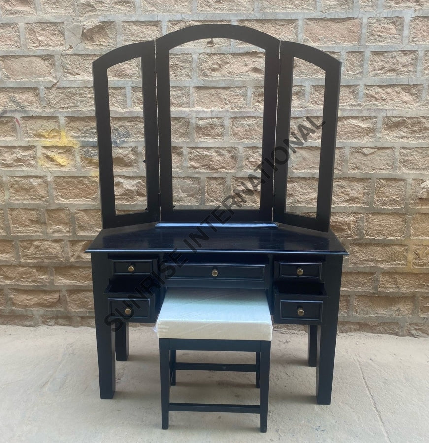 modern mahogany dressing table Edwardian Mahogany Dressing Table With Oval Mirror, Original Inlay and Jet Black Highlights