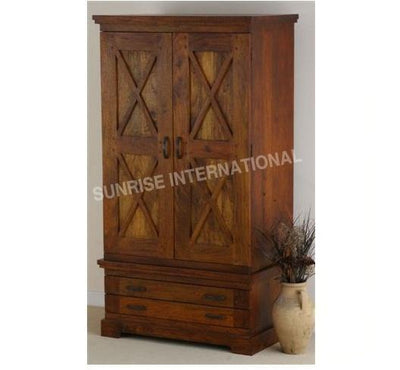 buy solid sheesham wood wooden wardrobe cupboard online with best designs in India at cheap price - www.thetimberguy.com