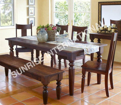 dining table sets, wooden dining table set designs online, Buy solid wood dining table chair sets, sheesham wood dining table set designs in India - www.thetimberguy.com