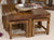 Sheesham wood - Wooden coffee table with 4 stools !