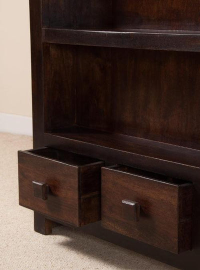 buy solid sheesham wood wooden bookshelf bookcase with best designs in India at cheap price - www.thetimberguy.com