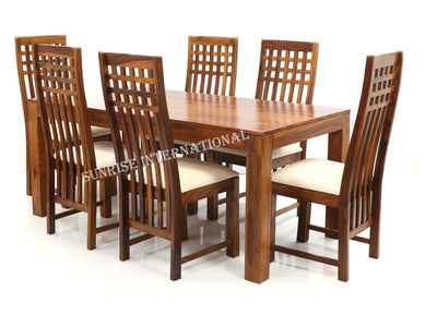 dining table sets, wooden dining table set designs online, Buy solid wood dining table chair sets, sheesham wood dining table set designs in India - www.thetimberguy.com