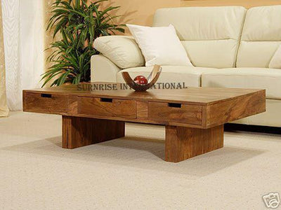 solid wood coffee table