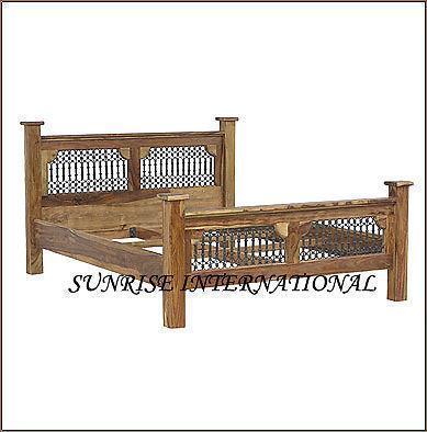 Solid Wood Jodhpur Bed - Queen size in Maharani style