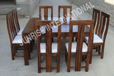 dining table sets, wooden dining table set designs online, Buy solid wood dining table chair sets, sheesham wood dining table set designs in India - www.thetimberguy.com