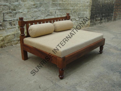 Solid Wood Daybed Diwan Divan With Cushion