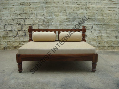 Solid Wood Daybed Diwan Divan With Cushion