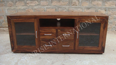 buy solid sheesham wood wooden tv unit cabinet stand with best designs in India at cheap price -www.thetimberguy.com