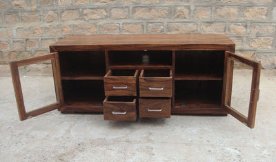 buy solid sheesham wood wooden tv unit cabinet stand with best designs in India at cheap price -www.thetimberguy.com