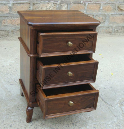 Victorian style solid sheesham wood bedside table cabinet online in india- Furniture online: Buy wooden furniture for every home with best designs