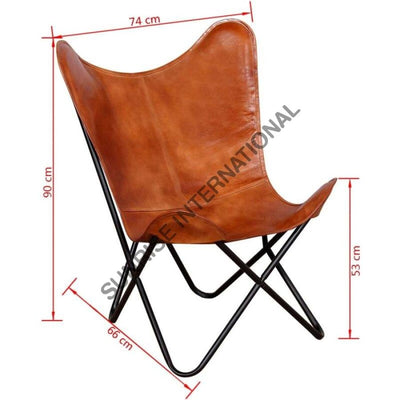 Vintage Butterfly Leather Chair Furniture exporters india