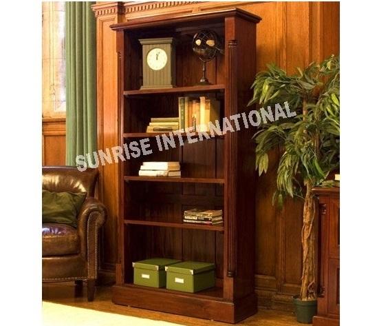 Wood Wooden bookcase book shelves  Display rack with carving !!