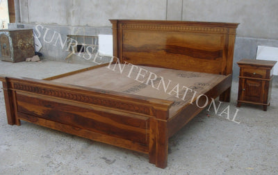 solid wood designer bed