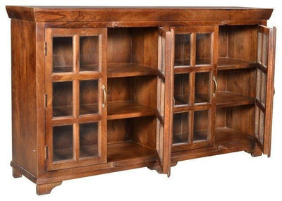 buy solid sheesham wood wooden sideboard cabinet crockery unit online with best designs in India at cheap price - www.thetimberguy.com