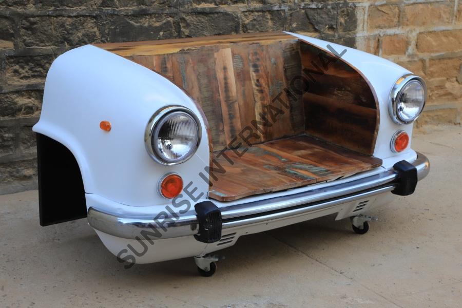 Automobile Furniture - Ambassador Car seat sofa design for home & restaurant with working lights !