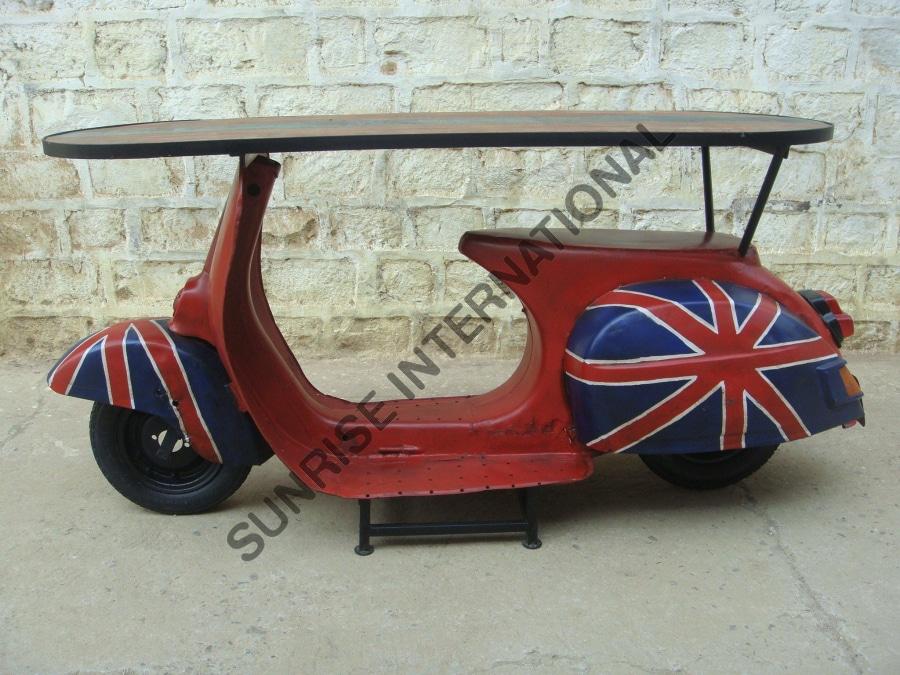 Automobile Furniture - Scooter design console table for home & restaurant