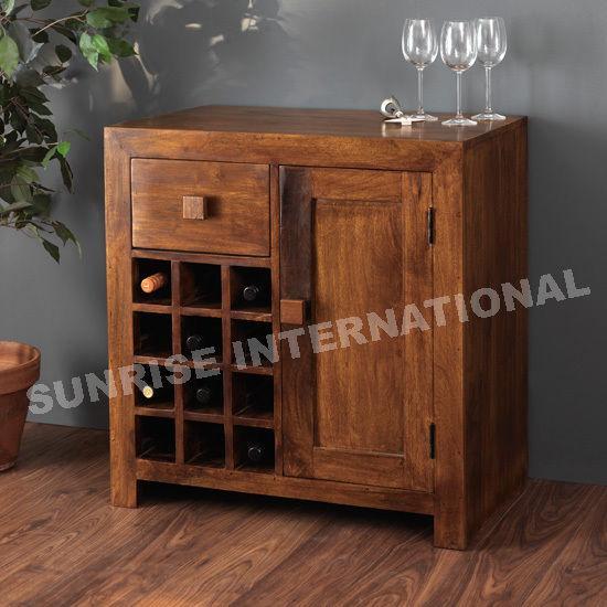 Contemporary Wooden Wine Bar Cabinet rack !!