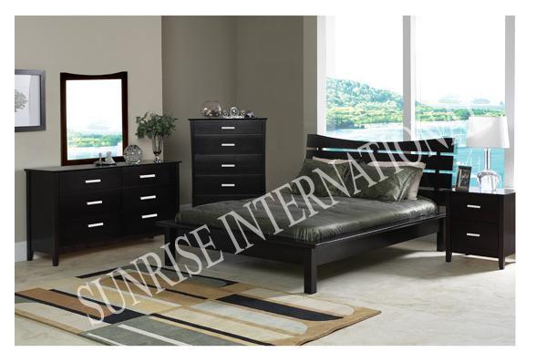 Modern furniture - Contemporary 7 pc King Size Wooden Bedroom set